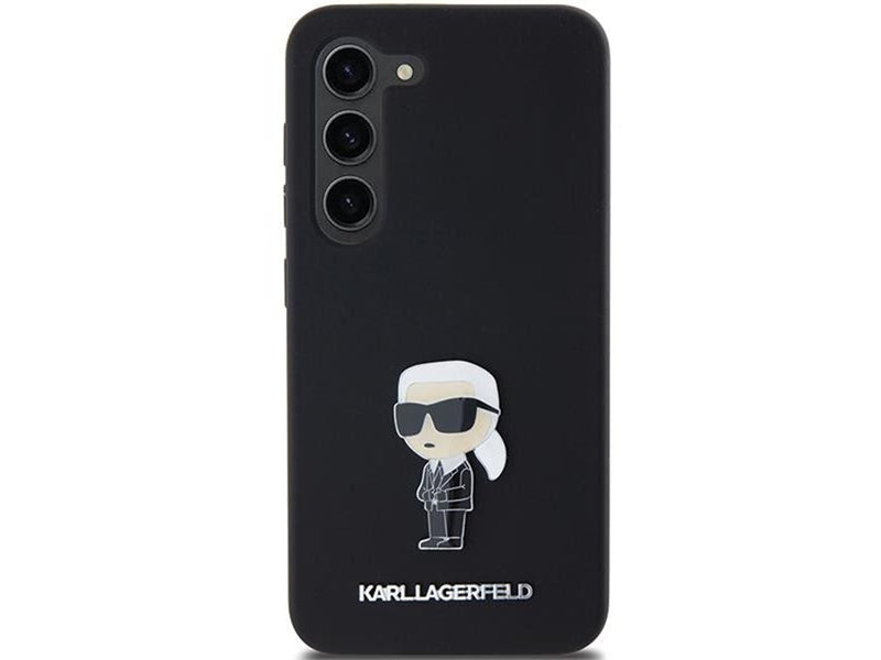 Karl Lagerfeld Silicone Ikonik Metal Pin case for Samsung Galaxy S24+ - black