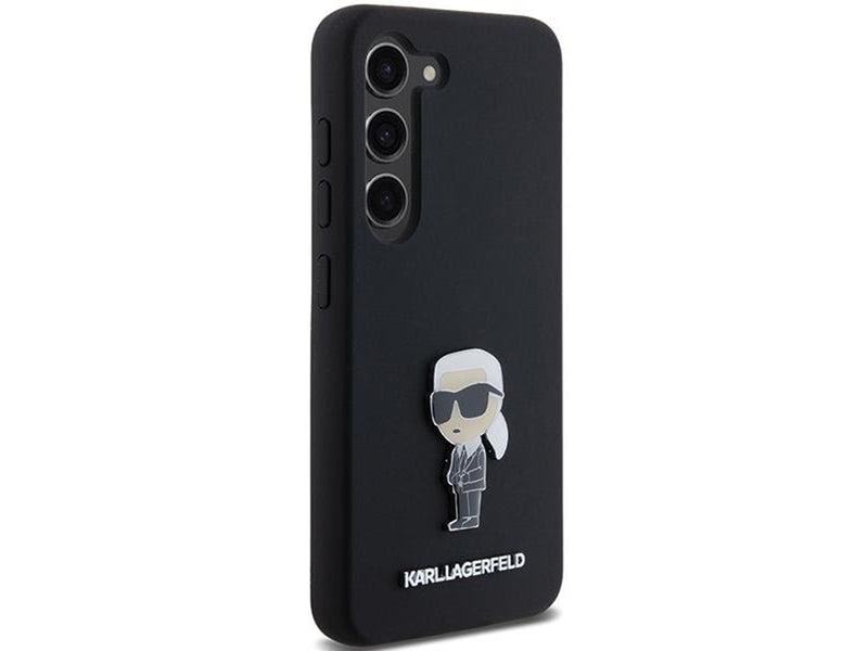 Karl Lagerfeld Silicone Ikonik Metal Pin case for Samsung Galaxy S24+ - black