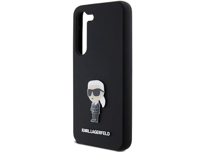 Karl Lagerfeld Silicone Ikonik Metal Pin case for Samsung Galaxy S24+ - black