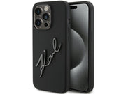 Karl Lagerfeld Silicone Karl Script case for iPhone 15 Pro - black
