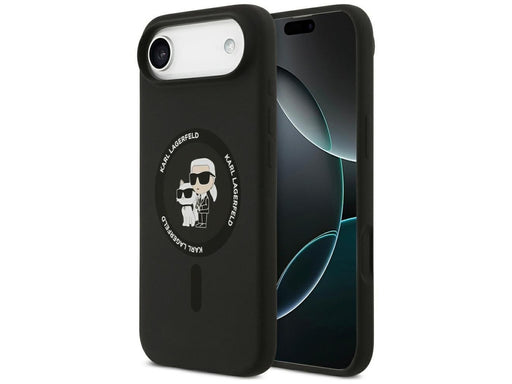 Karl Lagerfeld Silicone Karl&Choupette Ring MagSafe Case for iPhone 17 Air - Black