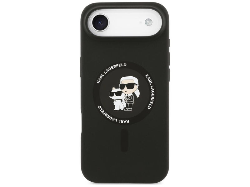 Karl Lagerfeld Silicone Karl&Choupette Ring MagSafe Case for iPhone 17 Air - Black