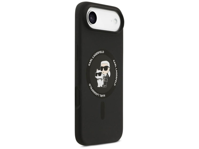 Karl Lagerfeld Silicone Karl&Choupette Ring MagSafe Case for iPhone 17 Air - Black