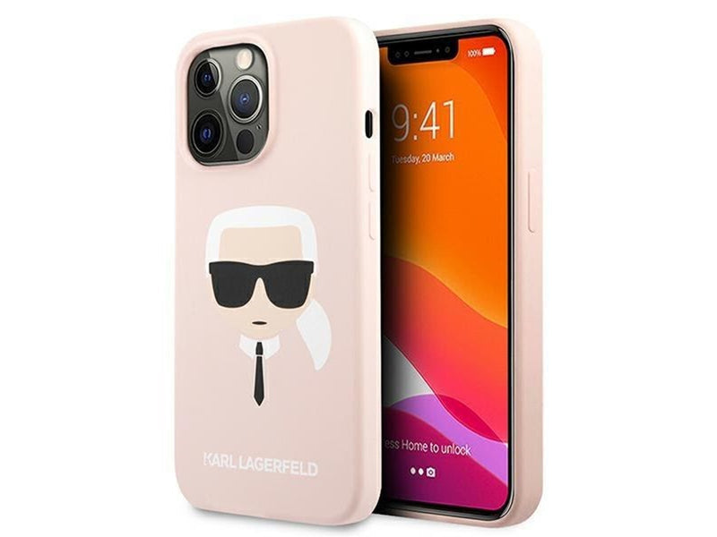 Karl Lagerfeld Silicone Karl`s Head Case for iPhone 13 Pro / 13 6.1" - Light Pink