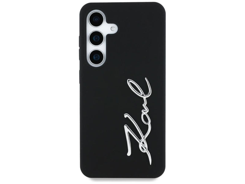 Karl Lagerfeld Silicone Metal Signature Logo Samsung Galaxy S25 black