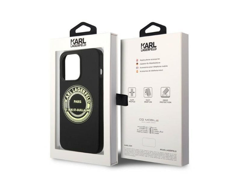 Karl Lagerfeld Silicone RSG case for iPhone 14 Pro - black