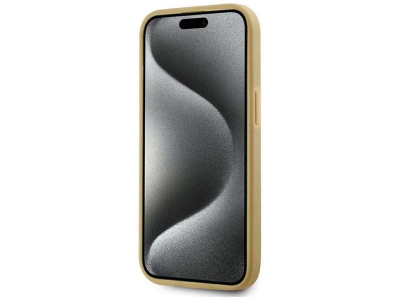 Karl Lagerfeld Wrinkled Metal Signature iPhone 15 Case - Gold
