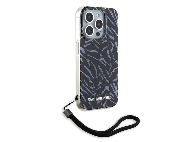 Karl Lagerfeld Zebra With Cord iPhone 15 Pro Max Case - Purple