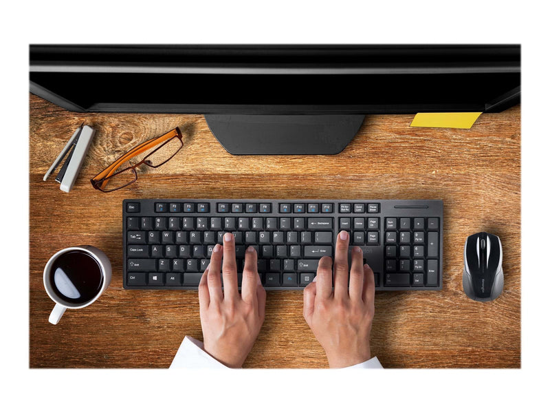 Kensington Pro Fit Desktop Set - Tastatur & Maus Set - Deutsch - Schwarz