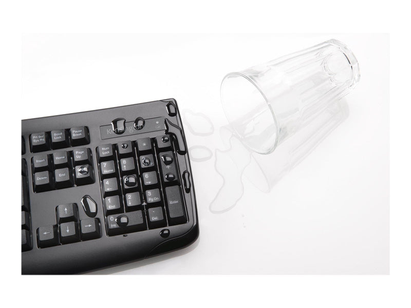 Kensington Pro Fit Low-Profile Desktop Set - Tastatur & Maus Set - Französisch - Schwarz