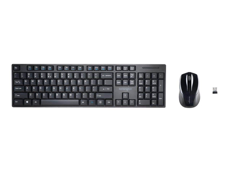 Kensington Pro Fit Low-Profile Desktop Set - Tastatur & Maus Set - Französisch - Schwarz