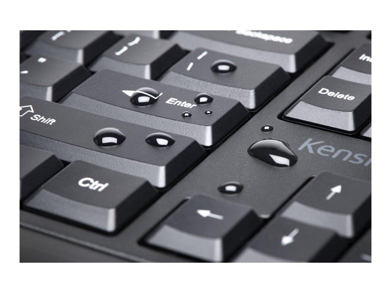Kensington Pro Fit Low-Profile Desktop Set - Tastatur & Maus Set - Französisch - Schwarz