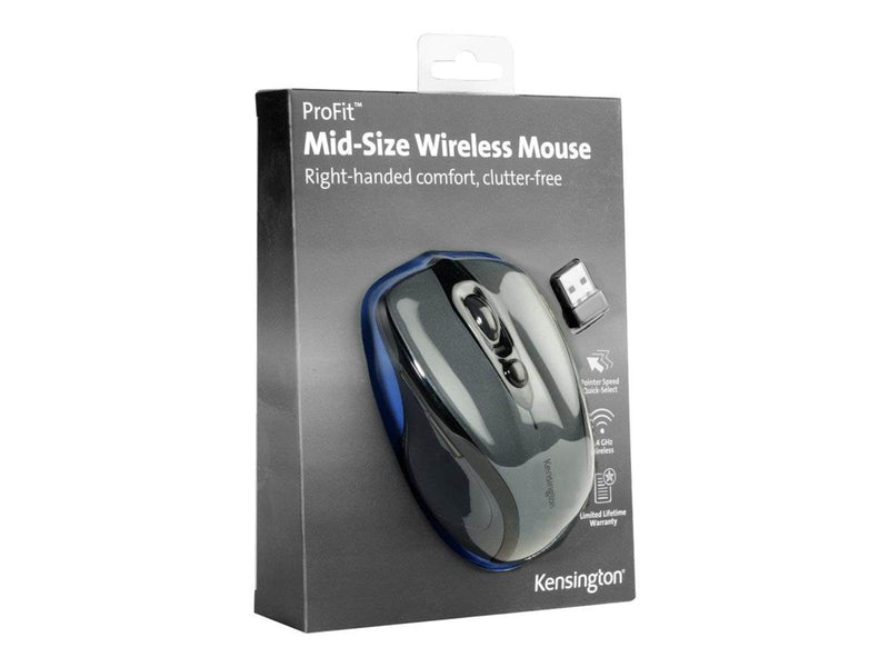 Kensington Pro Fit® Wireless Maus, graphitgrau Grau - Maus (Grau)
