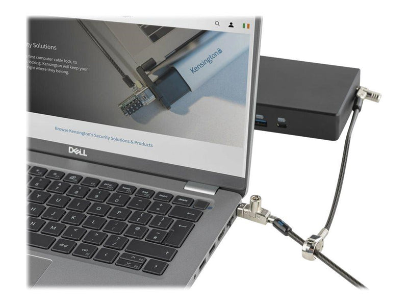 Kensington Slim N17 2.0 Keyed Dual Head Laptop Lock for Wedge Shaped Slots Supervisor