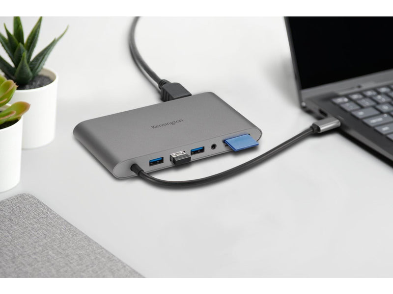 Kensington UH1440P USB-C 5Gbps Dual Video Driverless Mobile Dock – 85W Pass-Through Power – DP/HDMI/VGA