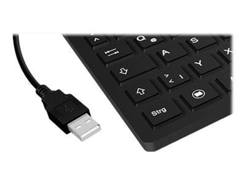 KeySonic KSK-8030 IN - Tastatur - Englisch (US) - Schwarz