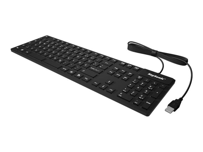 KeySonic KSK-8030 IN - Tastatur - Englisch (US) - Schwarz