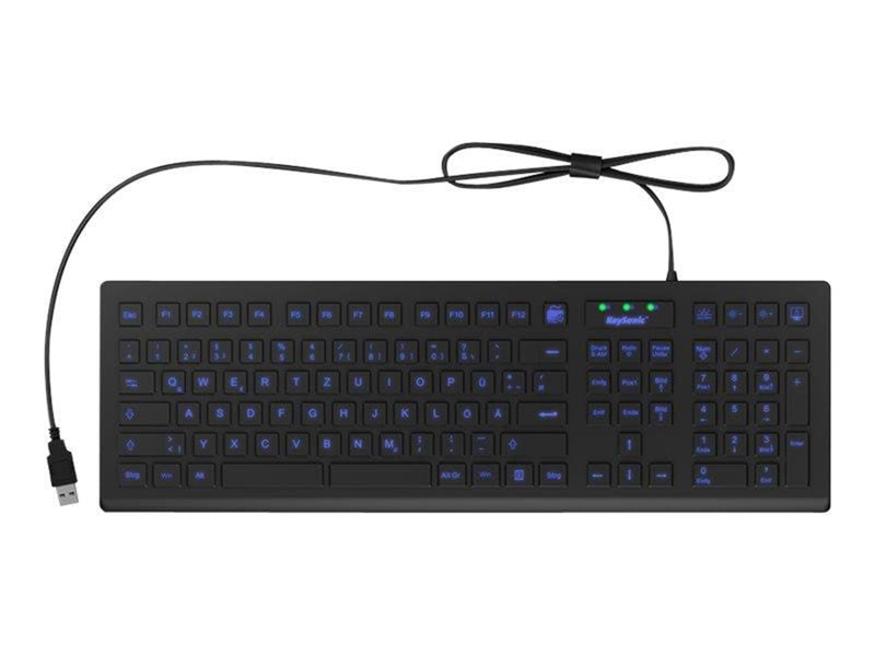 KeySonic RaidSonic KSK-8031INEL-B - Tastatur - Deutsch - Schwarz