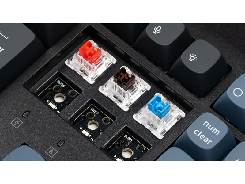 Keychron K10 Pro QMK/VIA Wireless RGB Hot Swap K Pro Red - Gaming Tastatur - Full-Size - Nordic ISO - Schwarz