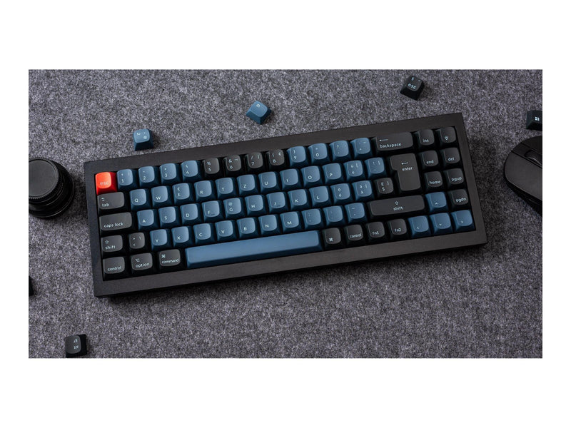 Keychron Q7 QMK Wired - Gateron G Pro Brown - Gaming Tastatur (TKL) - 70% - Nordic ISO - Schwarz
