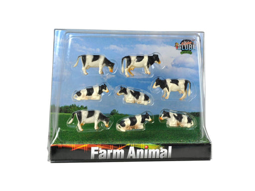 Kids Globe Cows Black/White 8 pcs. 1:87