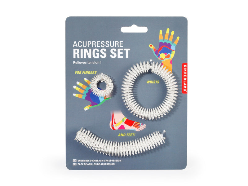 Kikkerland Acupressure Rings Set