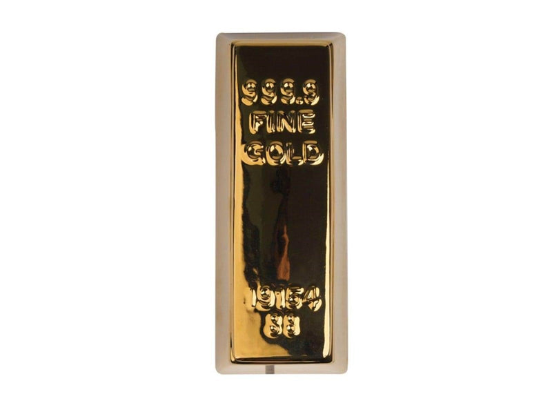 Kikkerland Ceramic Gold Bar Coin Bank (PB17)