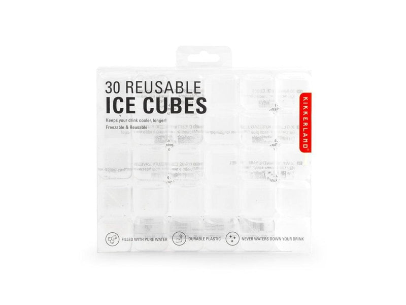 Kikkerland Clear Reusable Ice Cubes S/30