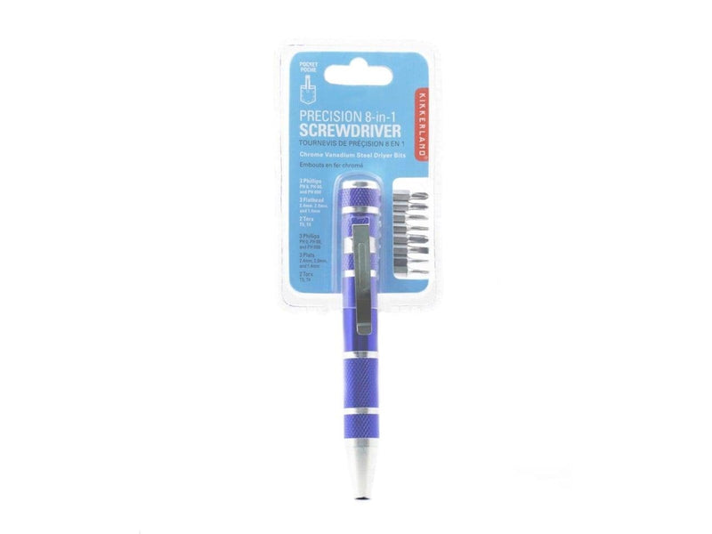 Kikkerland PRECISION 8-IN-1 SCREWDRIVER ASSORTED (CD34-A) Assorted