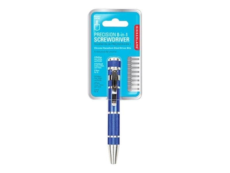 Kikkerland PRECISION 8-IN-1 SCREWDRIVER ASSORTED (CD34-A) Assorted