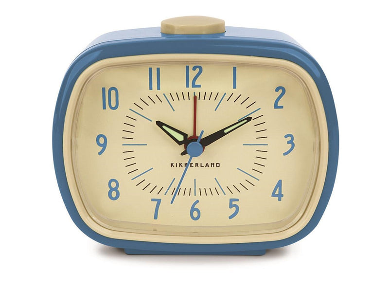 Kikkerland Retro Alarm Clock - Blue