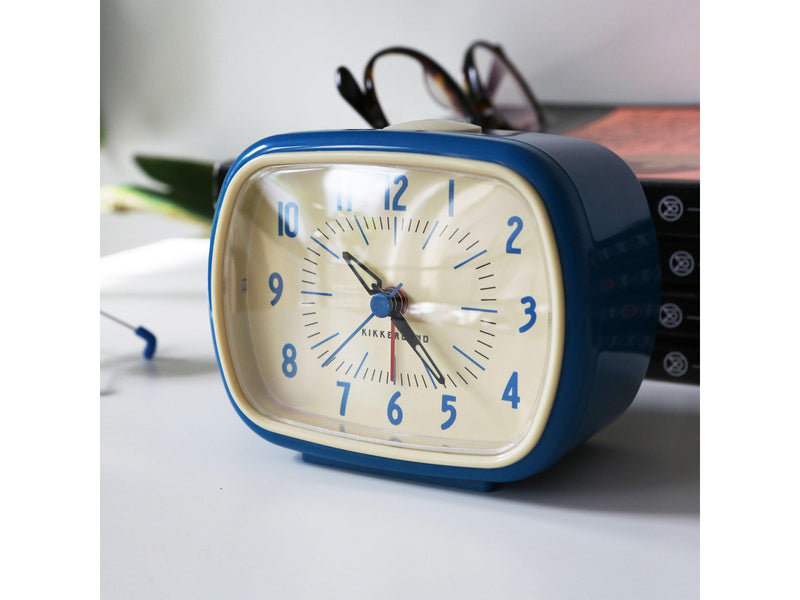 Kikkerland Retro Alarm Clock - Blue
