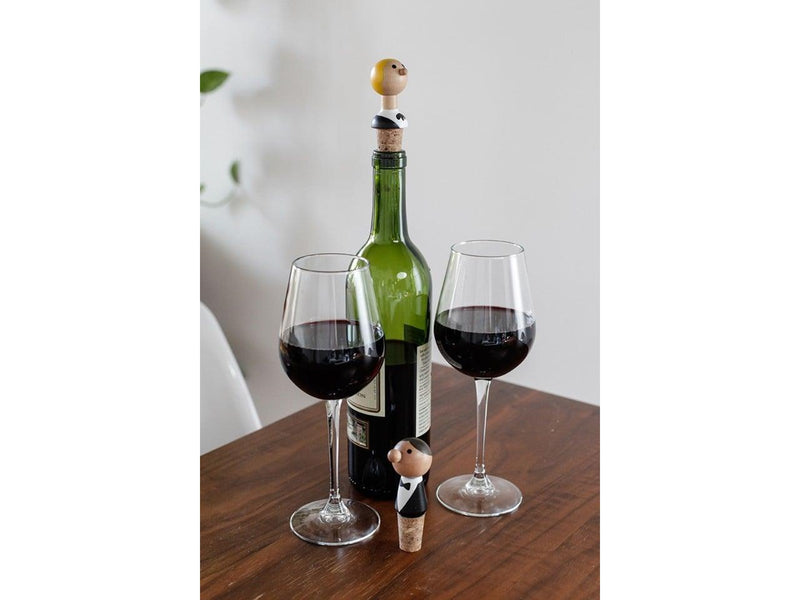 Kikkerland - Wine Stopper + Waiter (BA60) (Set of 2)