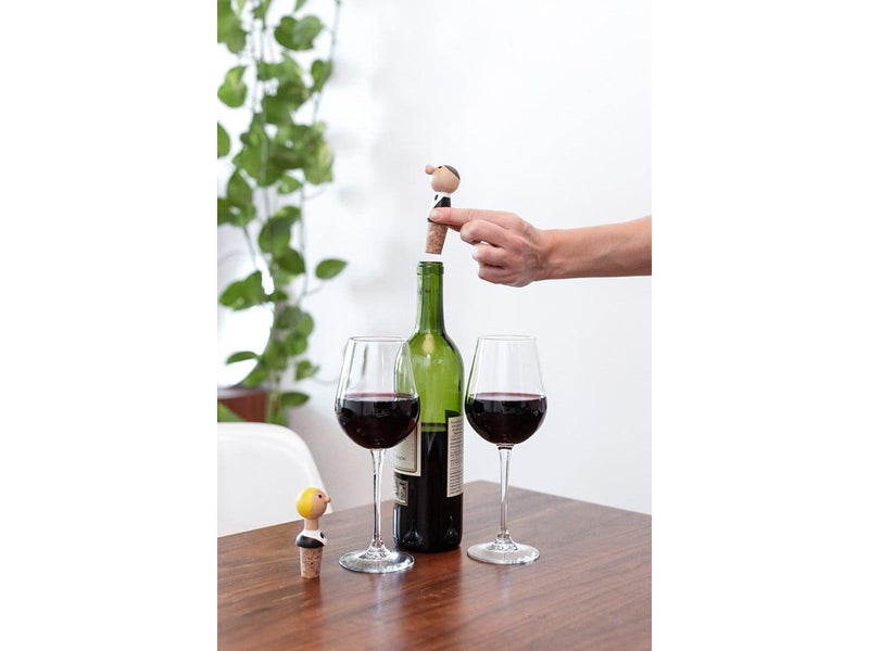 Kikkerland - Wine Stopper + Waiter (BA60) (Set of 2)