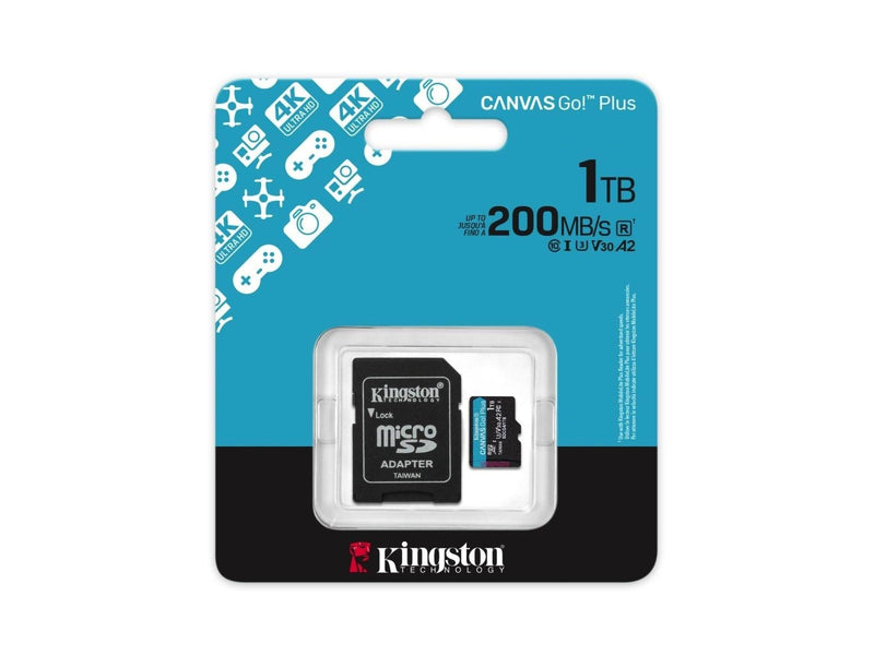 Kingston Canvas Go! Plus microSD/SD - 200MB/s - 1TB