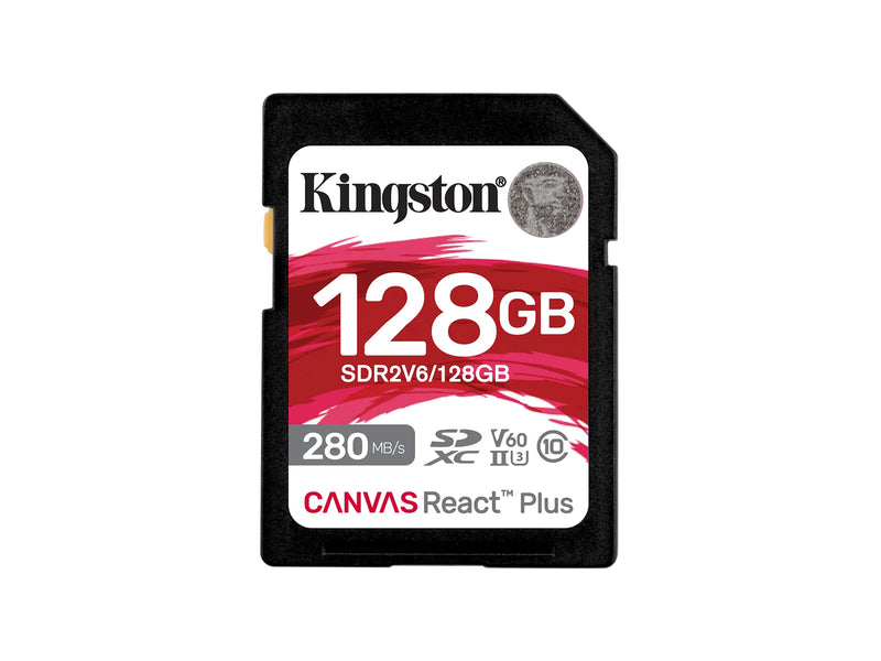Kingston Canvas React Plus V60 SD - 280MB/s - 128GB