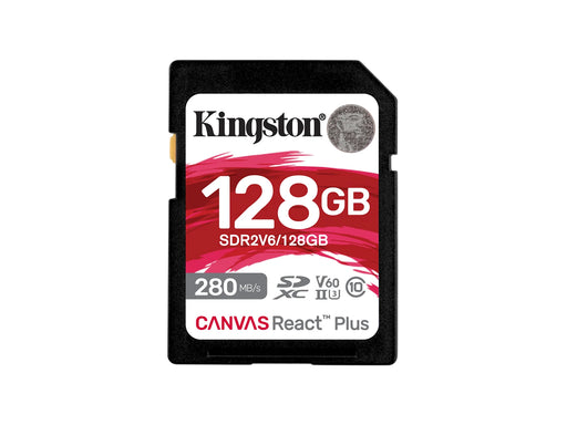 Kingston Canvas React Plus V60 SD - 280MB/s - 128GB