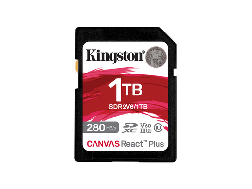 Kingston Canvas React Plus V60 SD - 280MB/s - 1TB