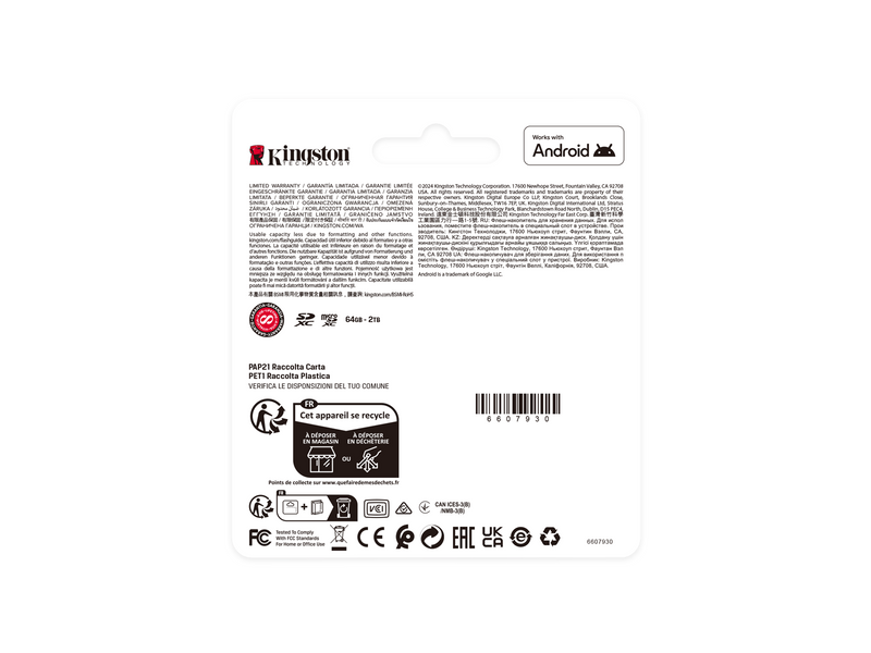 Kingston Canvas Select Plus Gen3 MicroSD/SD - 150MB/s - 256GB