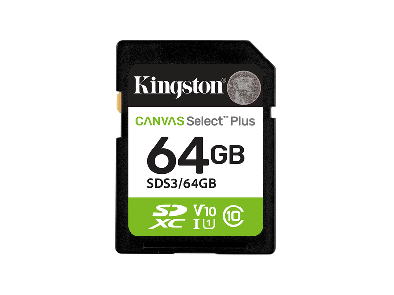 Kingston Canvas Select Plus Gen3 SDXC - 100MB/s - 64GB
