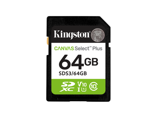 Kingston Canvas Select Plus Gen3 SDXC - 100MB/s - 64GB