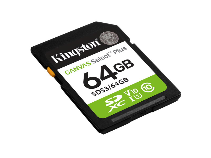 Kingston Canvas Select Plus Gen3 SDXC - 100MB/s - 64GB