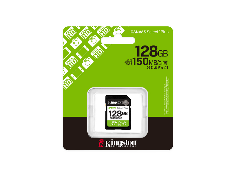 Kingston Canvas Select Plus Gen3 SDXC - 150MB/s - 128GB