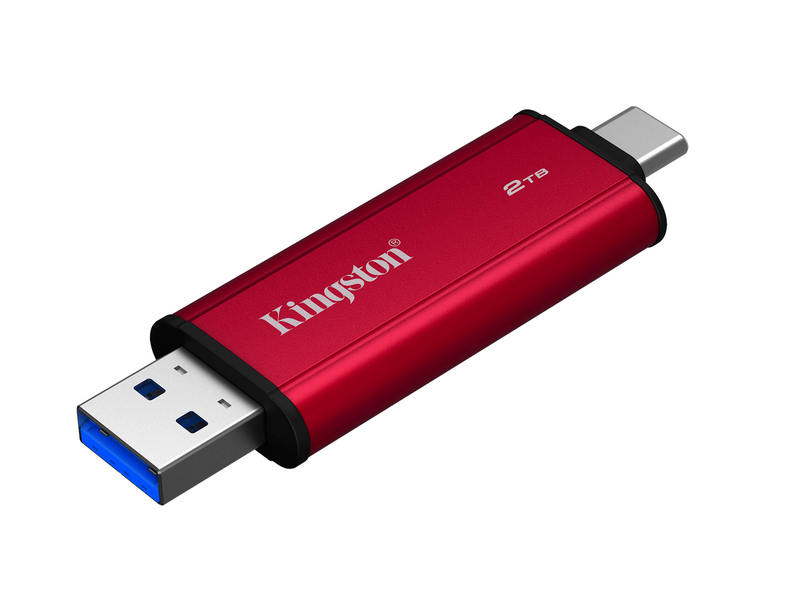 Kingston Dual Portable SSD - 2TB - Extern SSD - Schwarz - USB 3.2 Gen 2