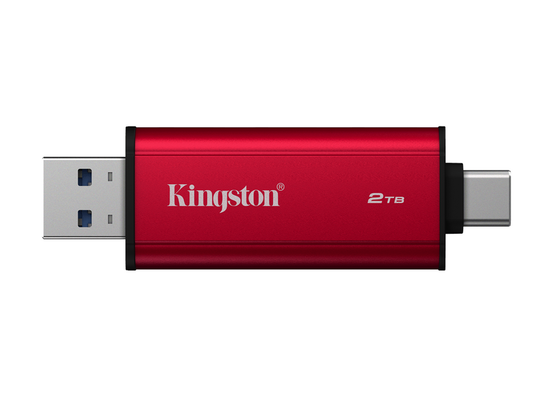 Kingston Dual Portable SSD - 2TB - Extern SSD - Schwarz - USB 3.2 Gen 2