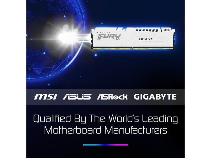 Kingston FURY Beast DDR5-6000 - 16GB - CL36 - Single Channel (1 pcs) - AMD EXPO - Weiß