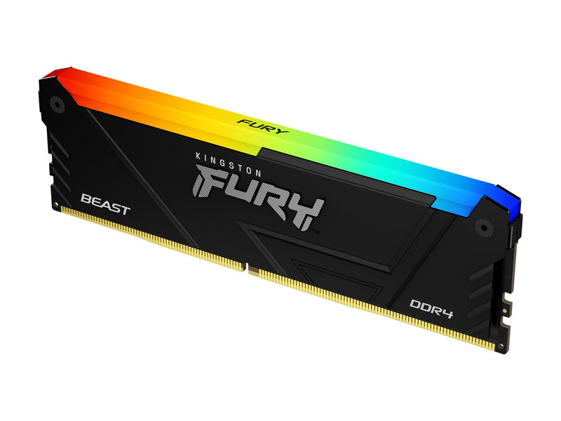 Kingston FURY Beast RGB DDR4-3200 - 16GB - CL16 - Single Channel (1 pcs) - Intel XMP - Schwarz mit RGB
