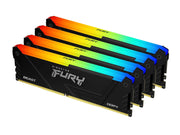 Kingston FURY Beast RGB DDR4-3200 - 32GB - CL16 - Quad Channel (4 pcs) - Intel XMP - Schwarz mit RGB