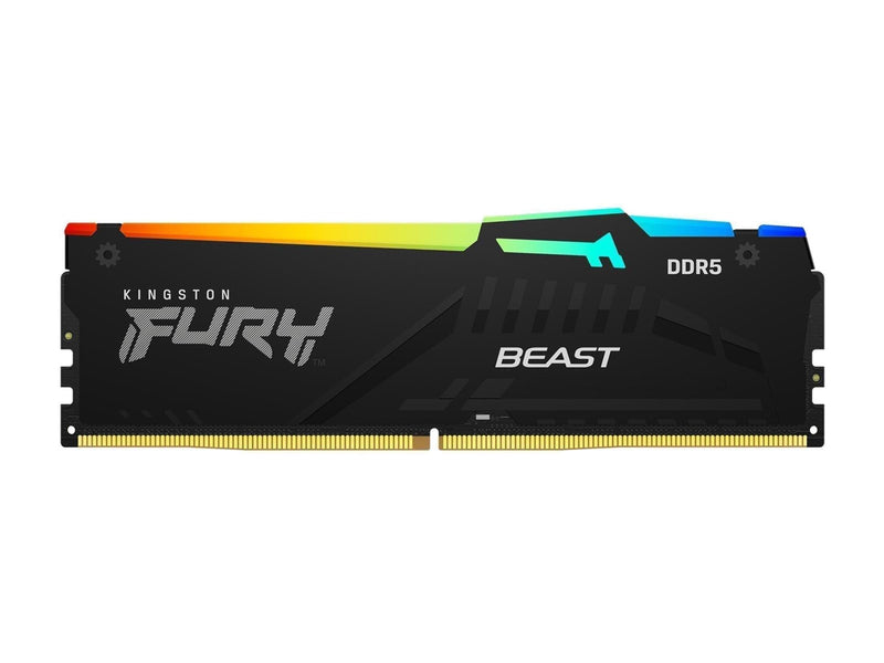 Kingston FURY Beast RGB DDR5-5200 - 32GB - CL40 - Single Channel (1 pcs) - AMD EXPO & Intel XMP - Schwarz mit RGB