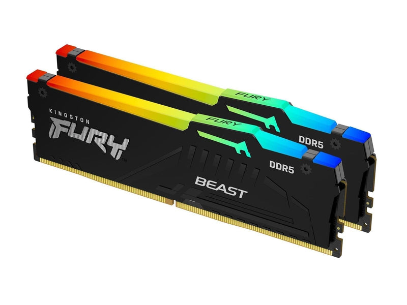 Kingston FURY Beast RGB DDR5-5600 - 128GB - CL40 - Dual Channel (2 pcs) - Intel XMP - Schwarz